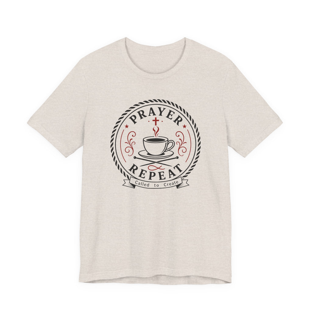 Prayer Coffee Knit Repeat (Christian Knitting Tee)