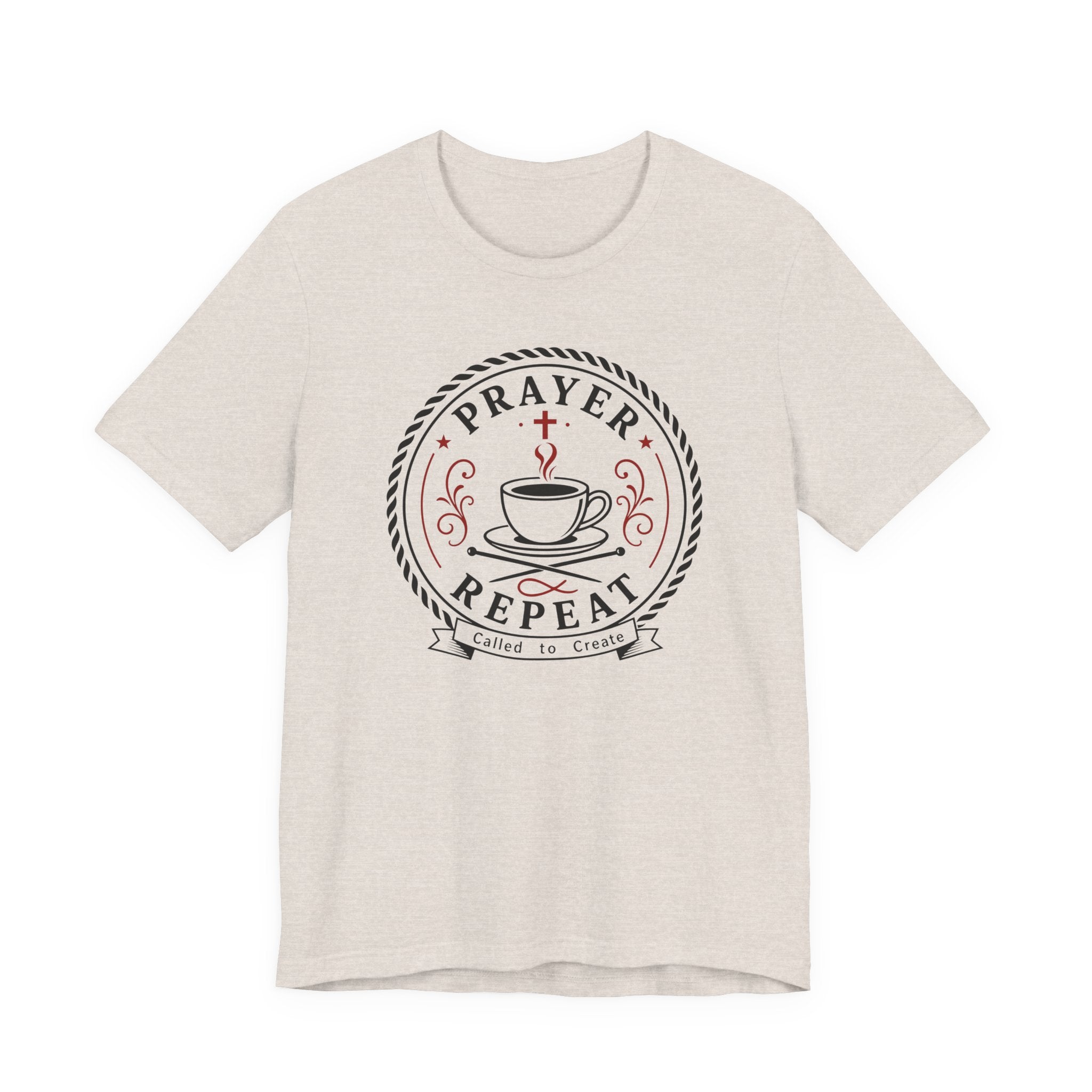 Prayer Coffee Knit Repeat (Christian Knitting Tee)