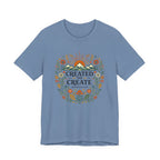 Created to Create (Christian Botanical Block Print Tee)