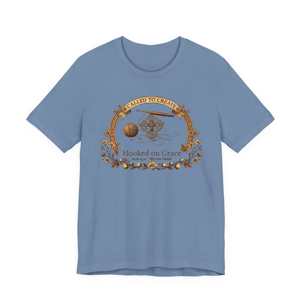 Hooked on Grace (Crochet Lovers Christian Tee)