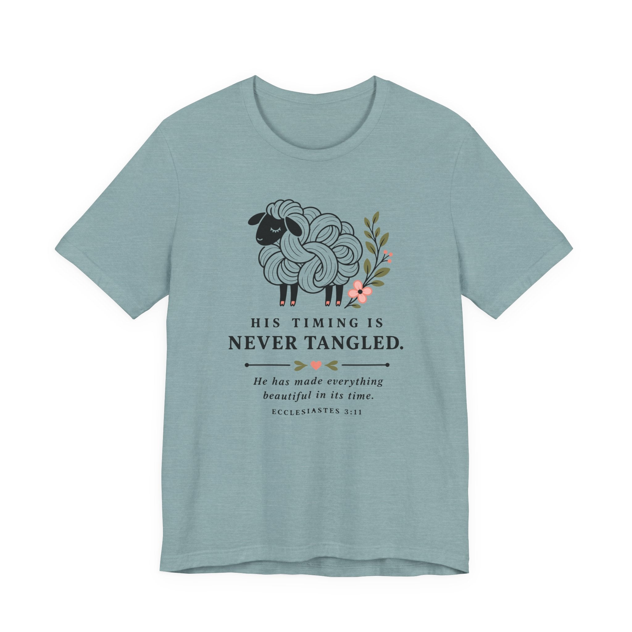 His Timing is Never Tangled (Christian Tee)