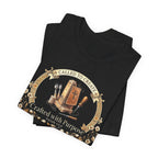 Crafted with a Purpose (Leather Working Christian Tee in Dark Colors)