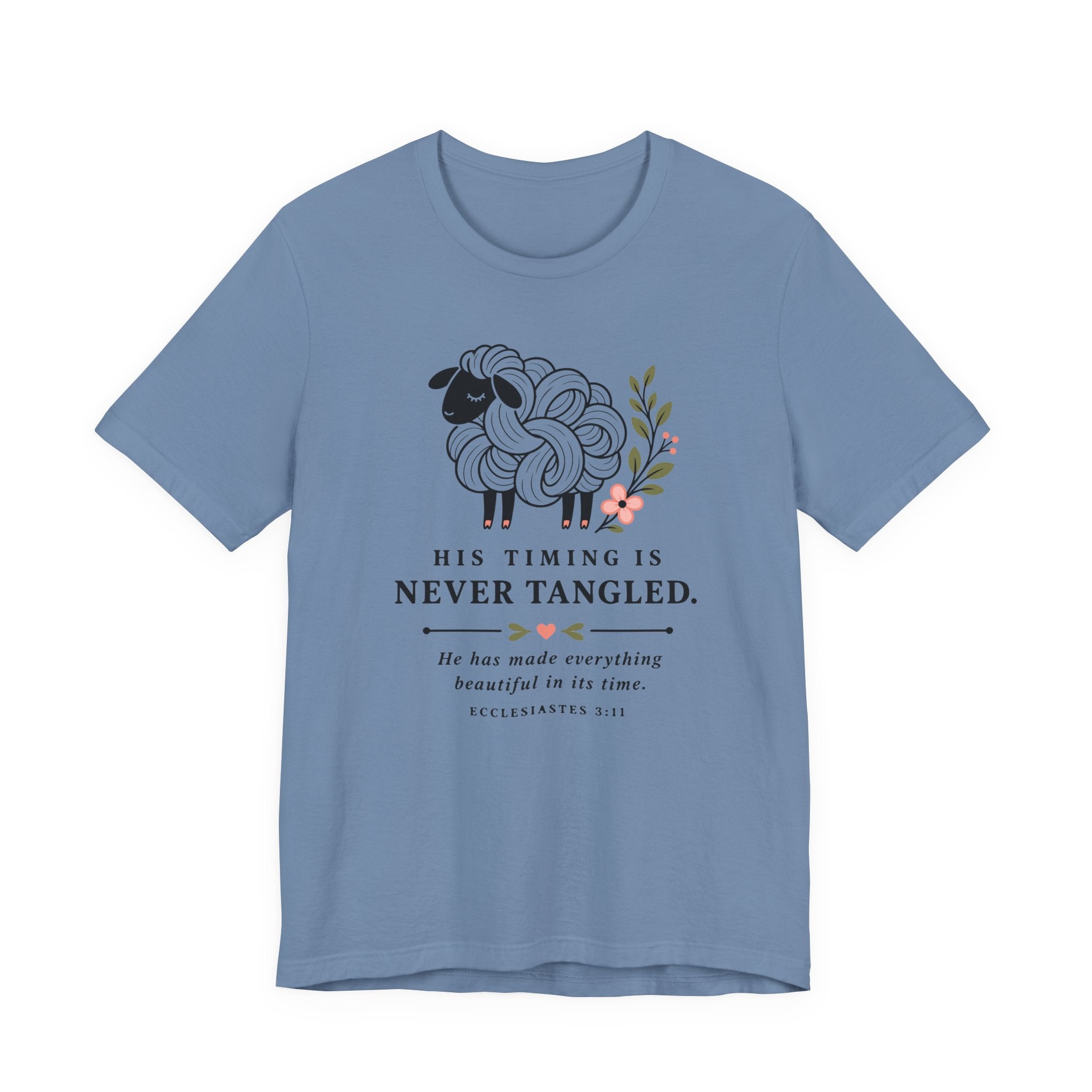 His Timing is Never Tangled (Christian Tee)