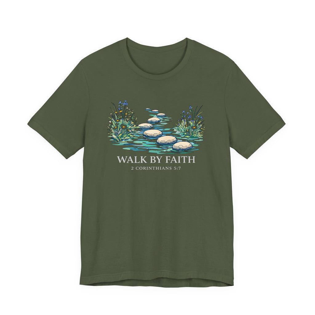 Walk By Faith (2 Corinthians 5:7 Dark Tee)