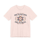 Free to Love Jesus - Free to Create (Patriotic Christian Tee)