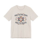 Free to Love Jesus - Free to Create (Patriotic Christian Tee)