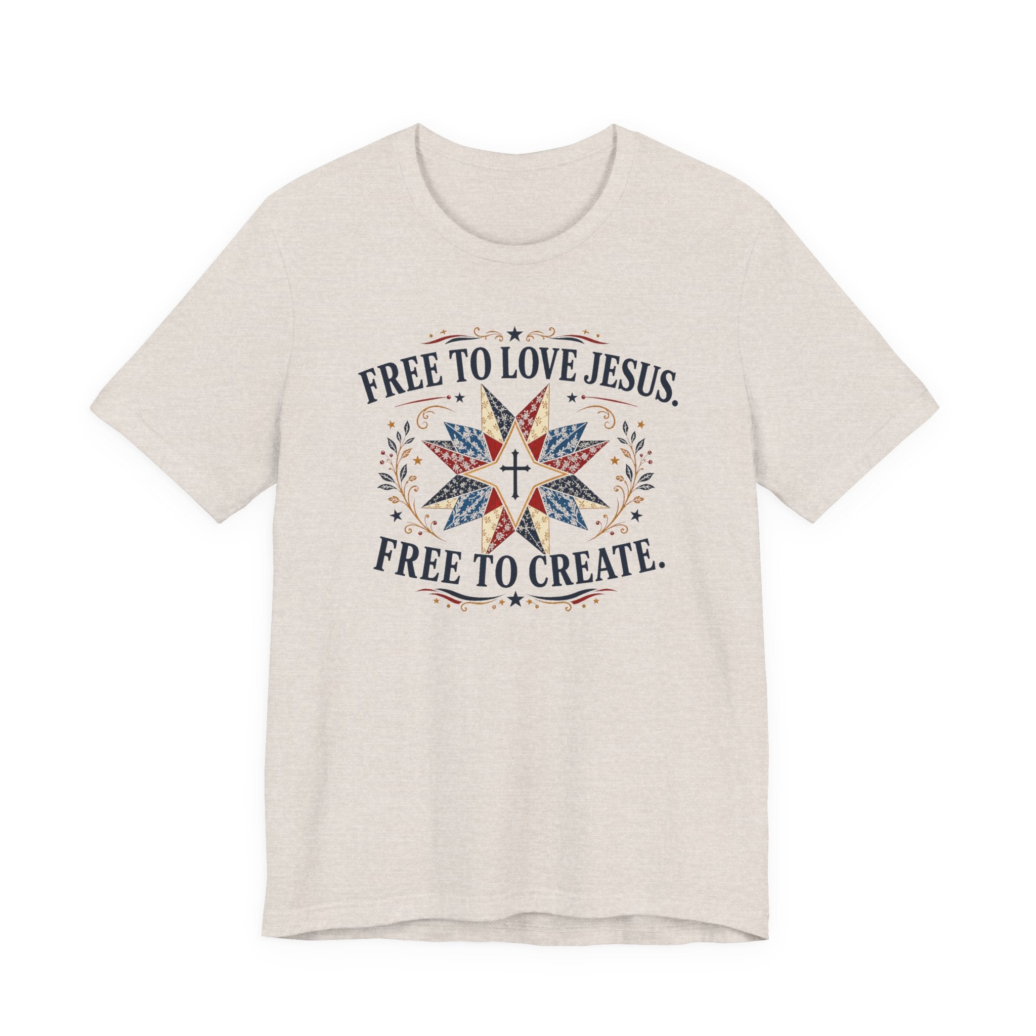 Free to Love Jesus - Free to Create (Patriotic Christian Tee)