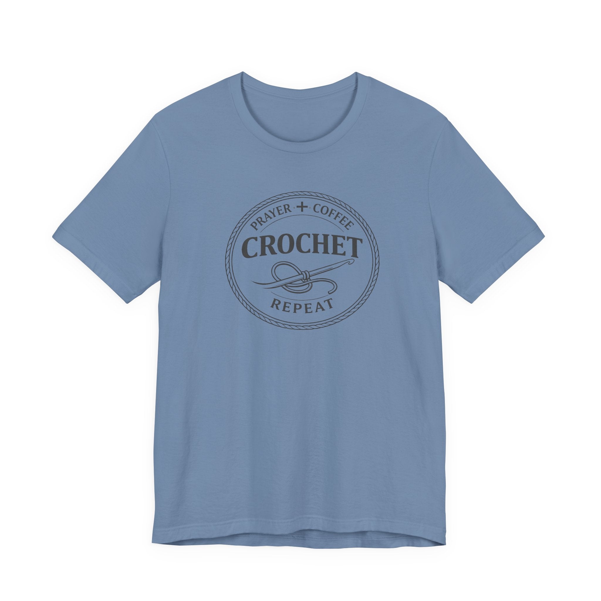 Prayer + Coffee + Crochet + Repeat (Christian Tee)