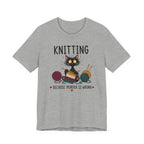 Knitting Because Murder is Wrong Tee