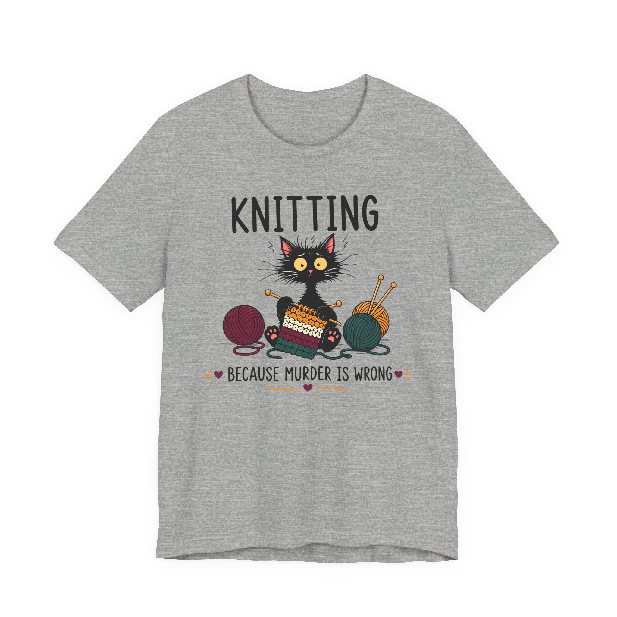 Knitting Because Murder is Wrong Tee