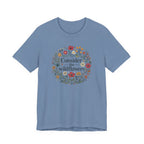 Consider the Wildflowers (Christian Botanical Block Print Tee)