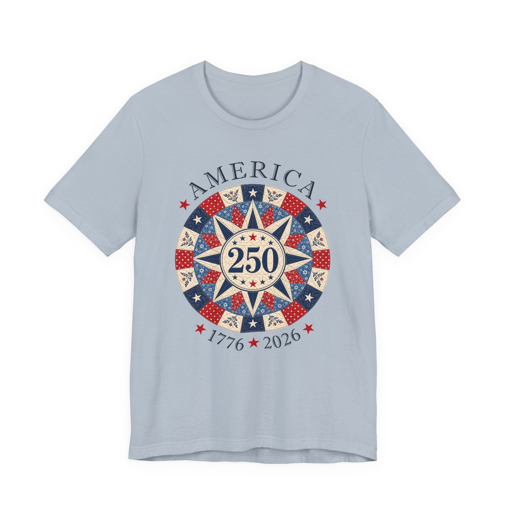 America 250 Quilt Star (Patriotic Quilting Tee)