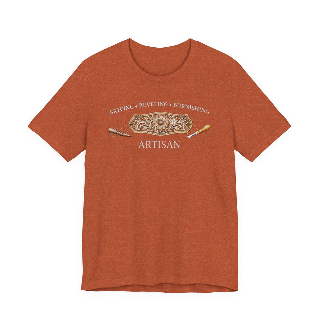 Skiving Beveling Burnishing Artisan (Dark Tee)