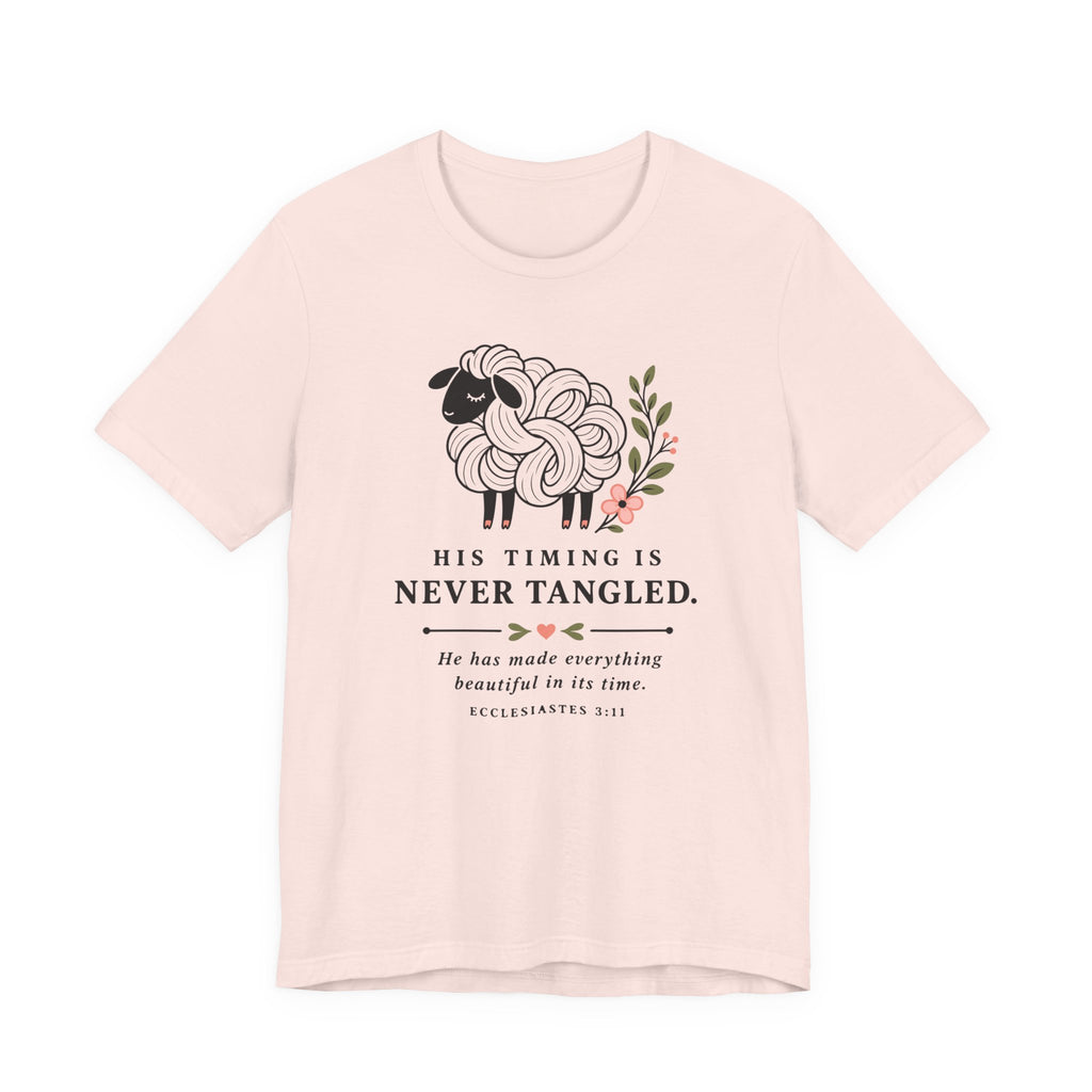 His Timing is Never Tangled (Christian Tee)