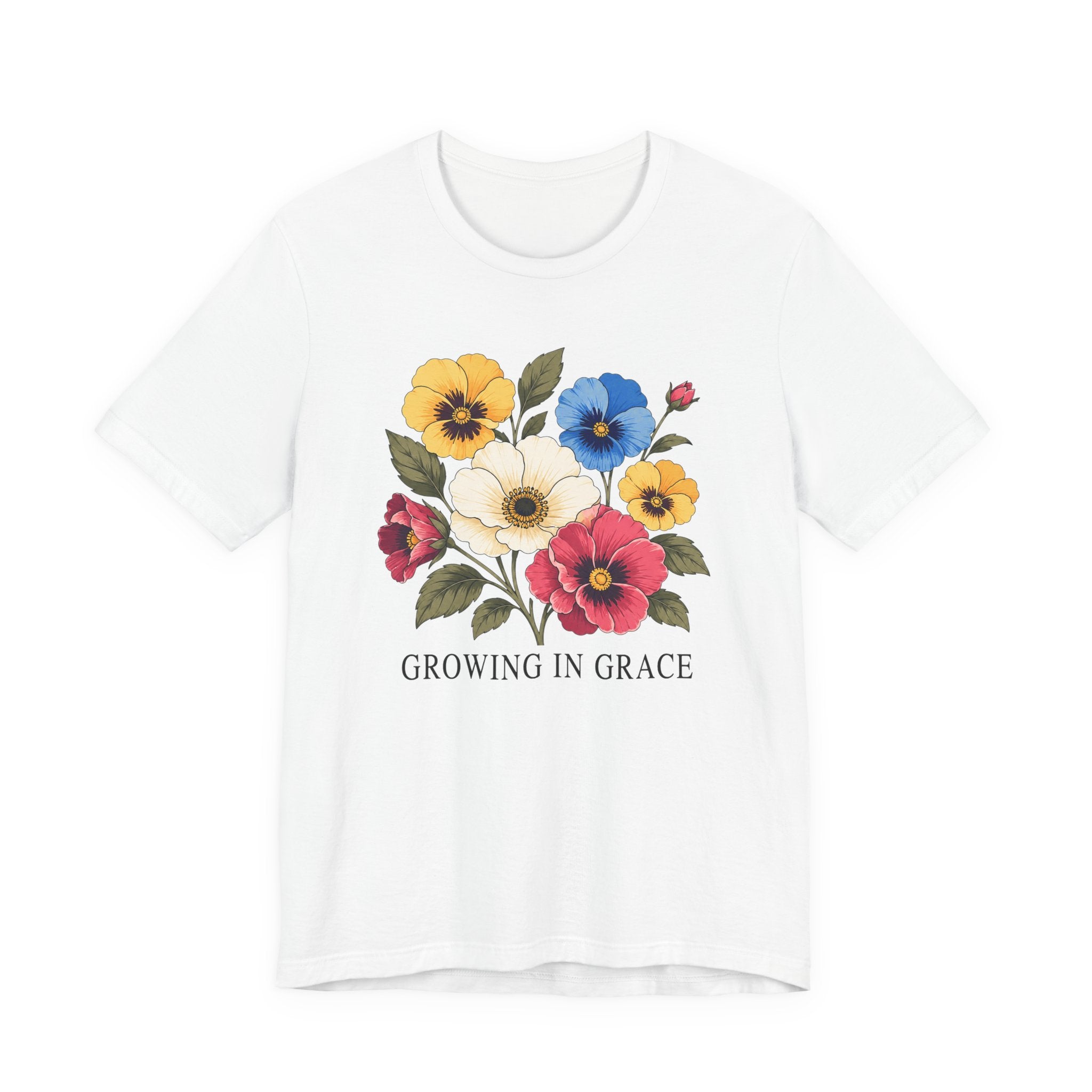 Growing In Grace (Floral Christian Tee)