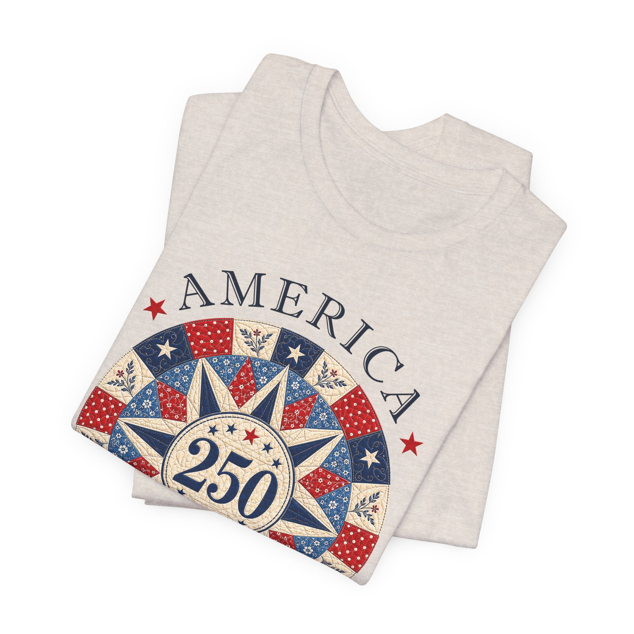 America 250 Quilt Star (Patriotic Quilting Tee)