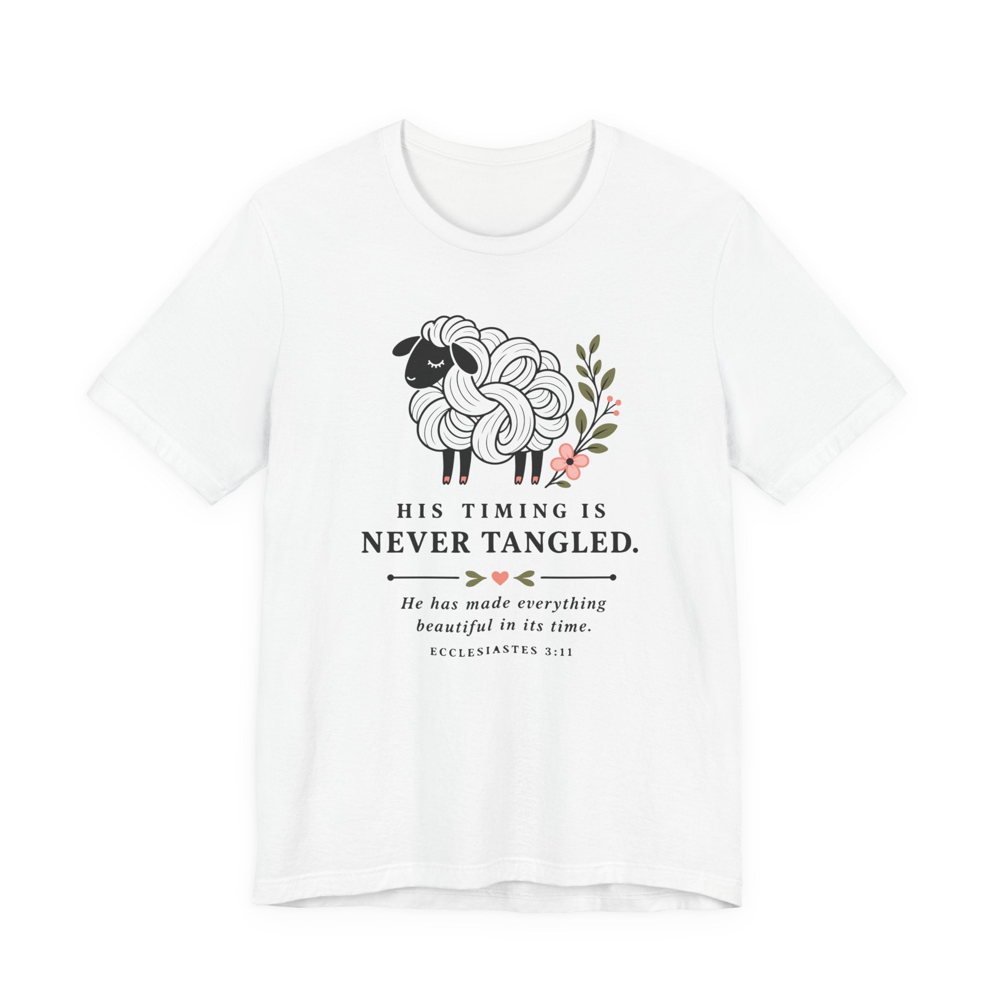 His Timing is Never Tangled (Christian Tee)