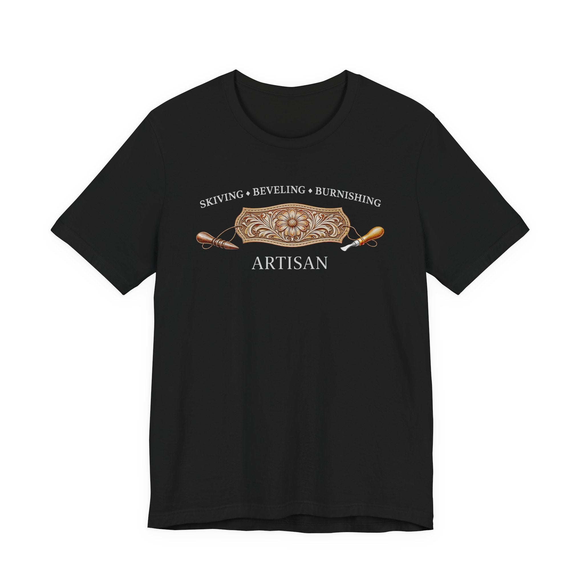 Skiving Beveling Burnishing Artisan (Dark Tee)