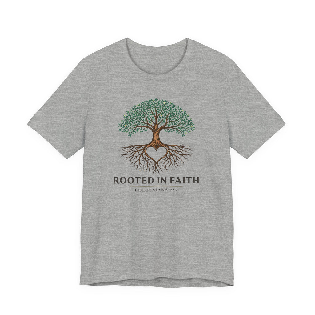 Rooted in Faith (Colossians 2:7 Christian Block Print)