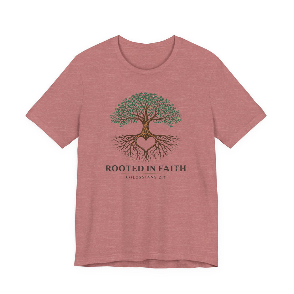Rooted in Faith (Colossians 2:7 Christian Block Print)