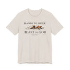 Hands to Work Heart to God (Psalms 90:17   Leatherworker Tee)