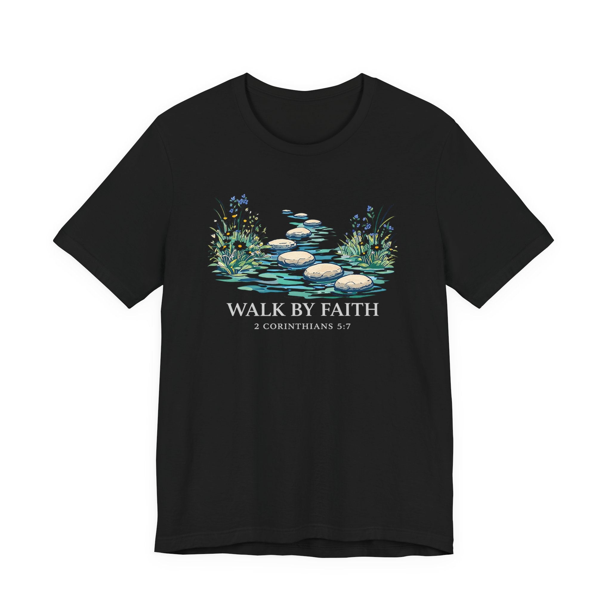 Walk By Faith (2 Corinthians 5:7 Dark Tee)