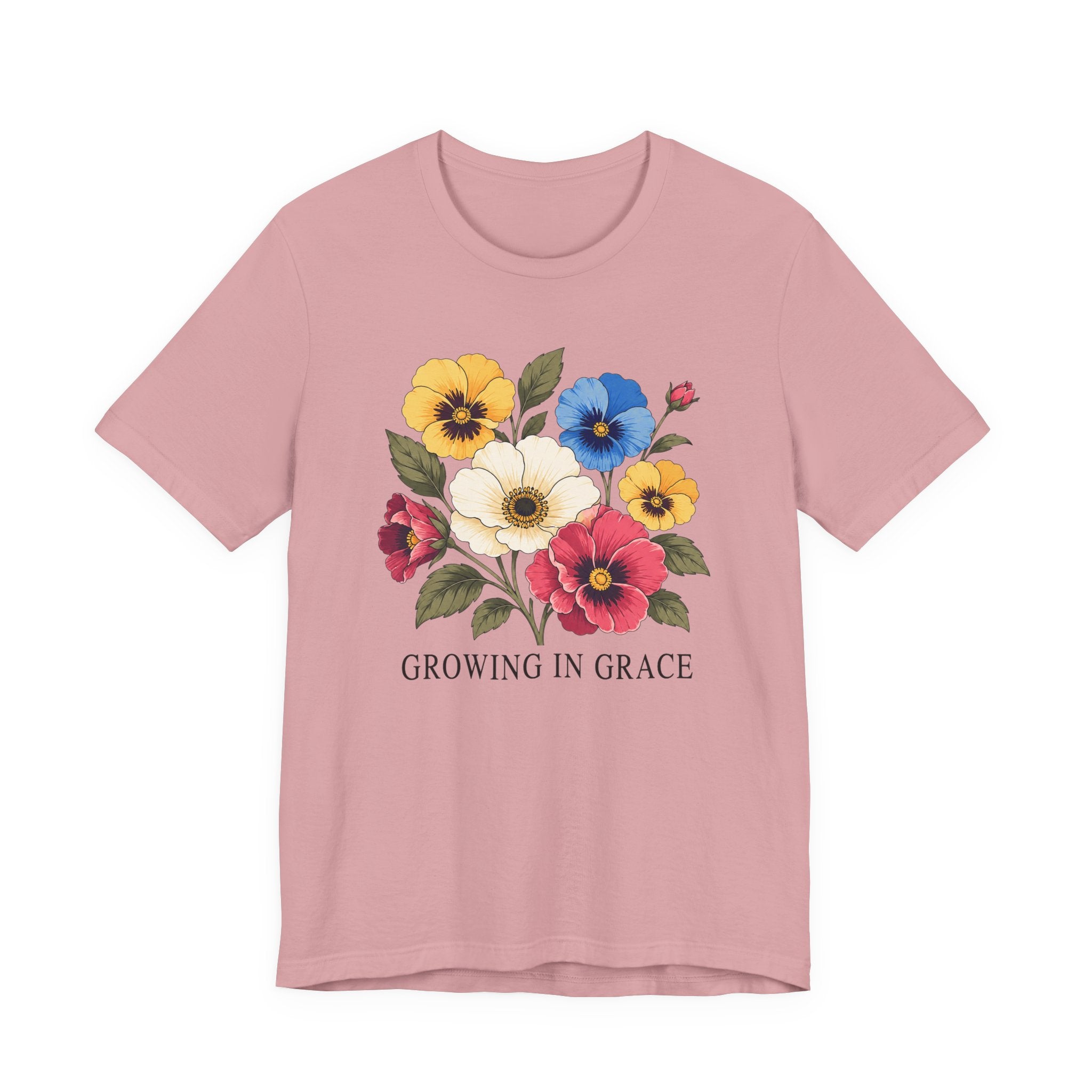 Growing In Grace (Floral Christian Tee)