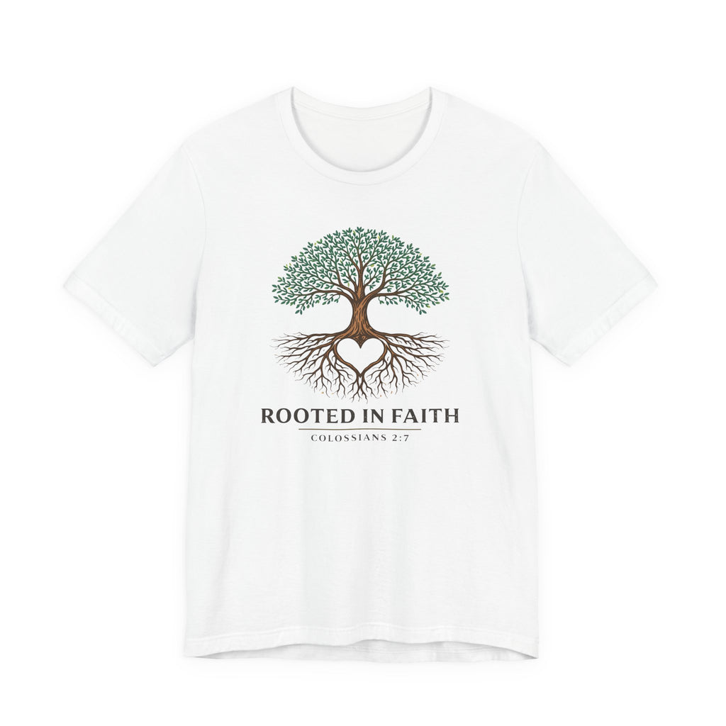 Rooted in Faith (Colossians 2:7 Christian Block Print)