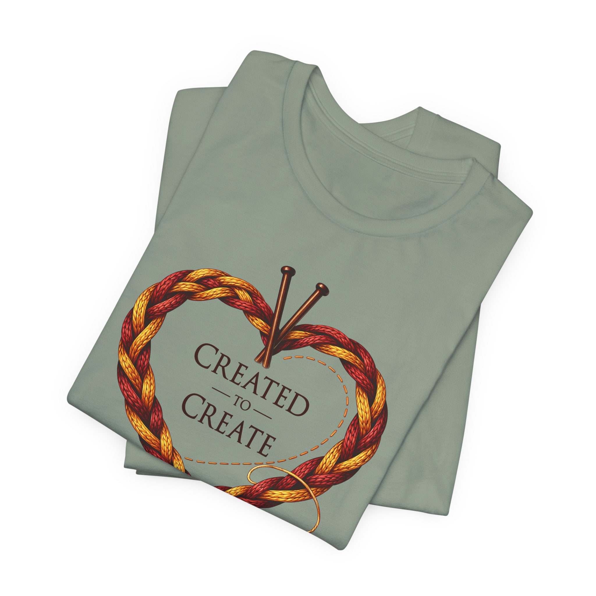 Created To Create (Christian Knitting Heart Tee)