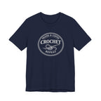 Prayer + Coffee + Crochet + Repeat (Christian Tee in Dark Colors)