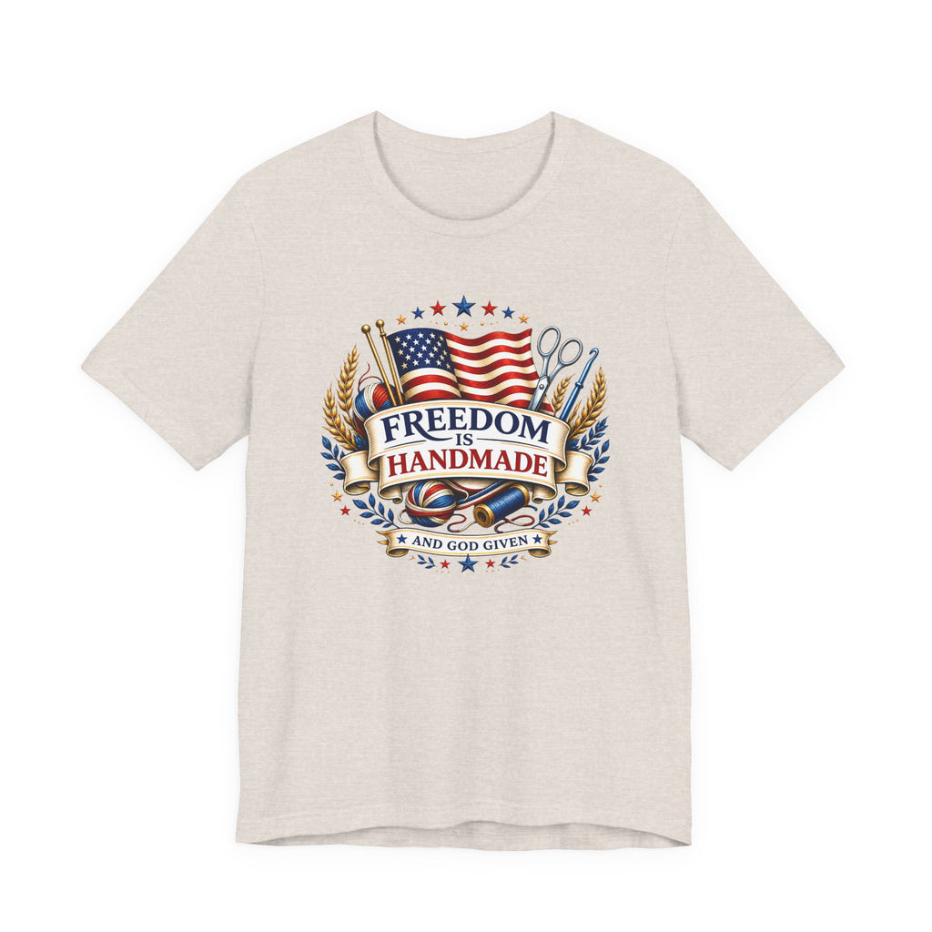 USA Freedom is Handmade and God Given (Patriotic Maker Tee)