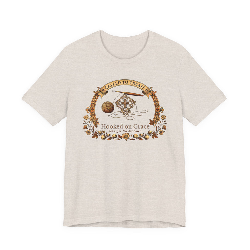 Hooked on Grace (Crochet Lovers Christian Tee)