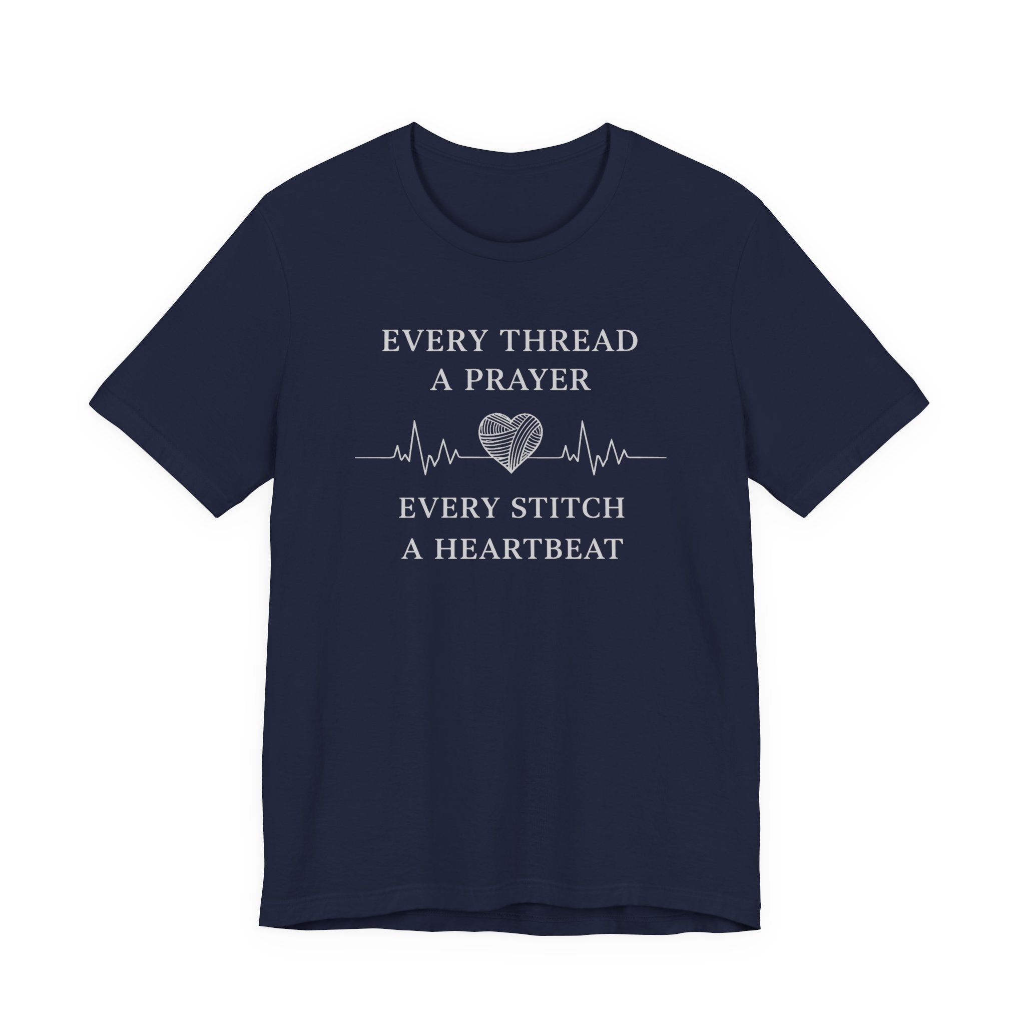 Every Thread A Prayer Every Stitch Heartbeat (Christian Sewing - Dark Tee)