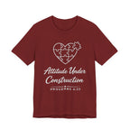 Attitude Under Construction (Proverbs 4:23 Christian Tee - Dark Tee)