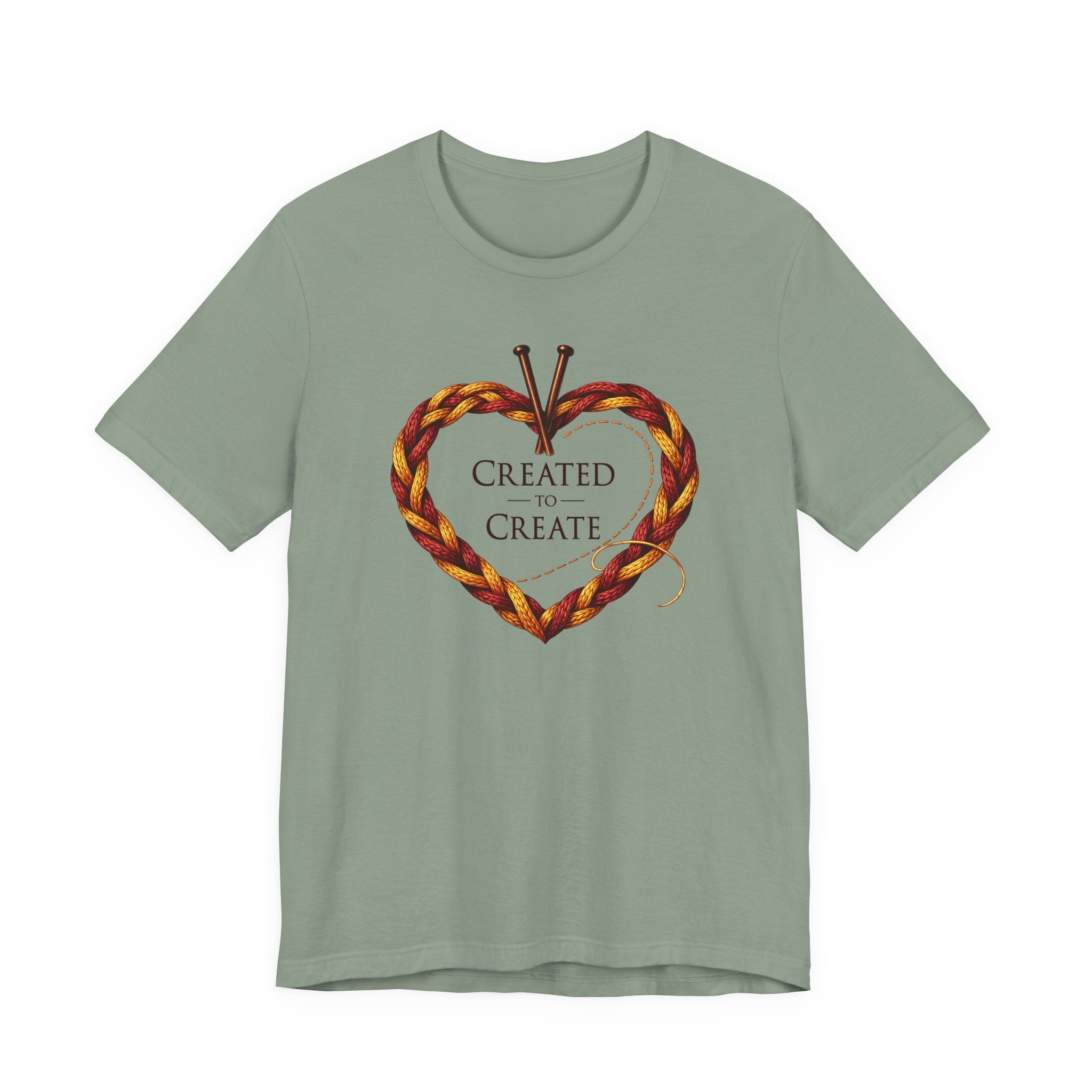 Created To Create (Christian Knitting Heart Tee)