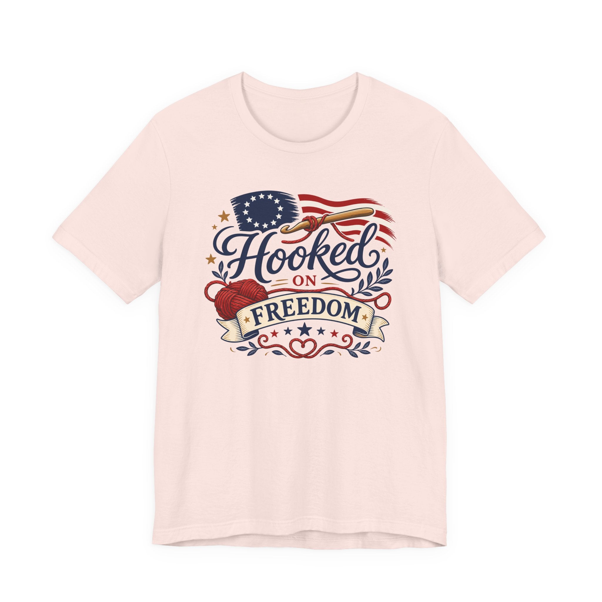 Hooked on Freedom (Patriotic Crochet Tee)