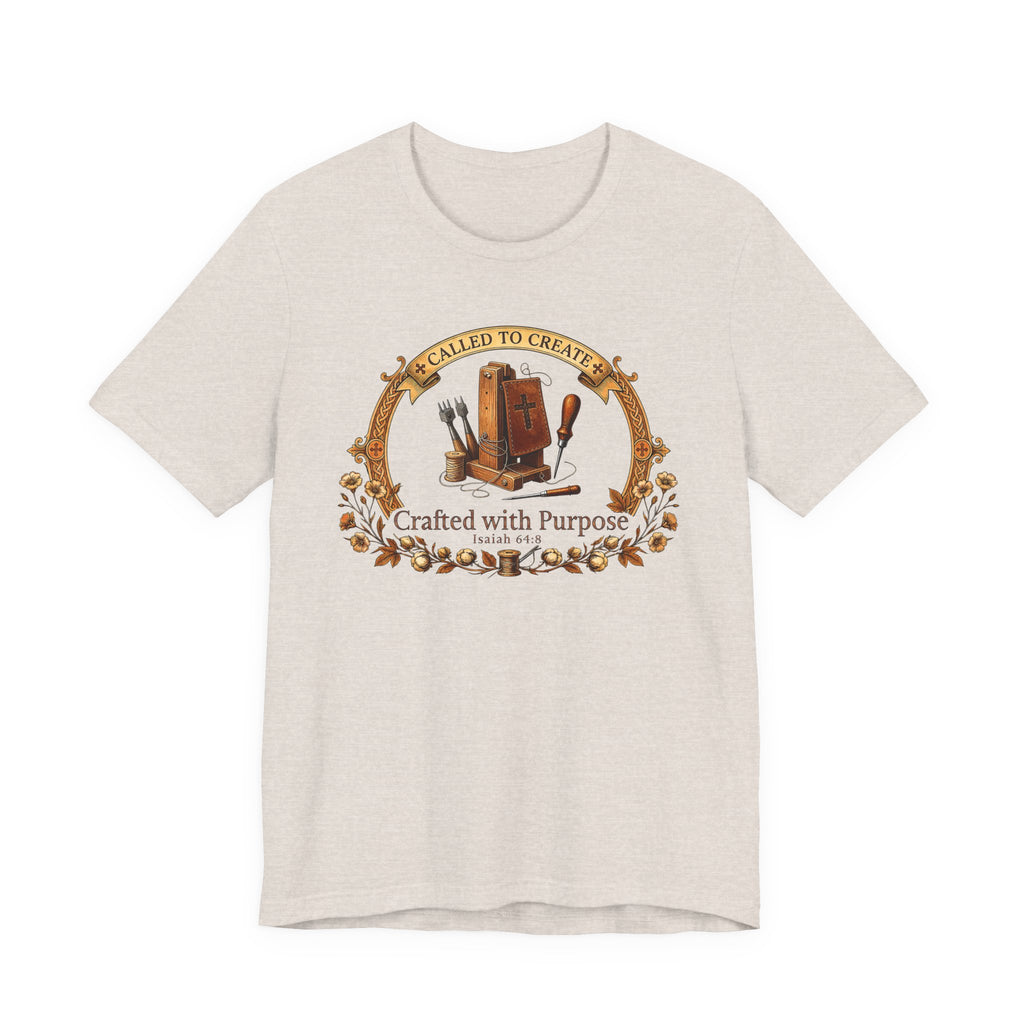 Crafted with a Purpose (Leather Workers Christian Tee)