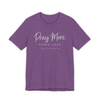 Pray More Panic Less (Christian Tee - Dark Colors)