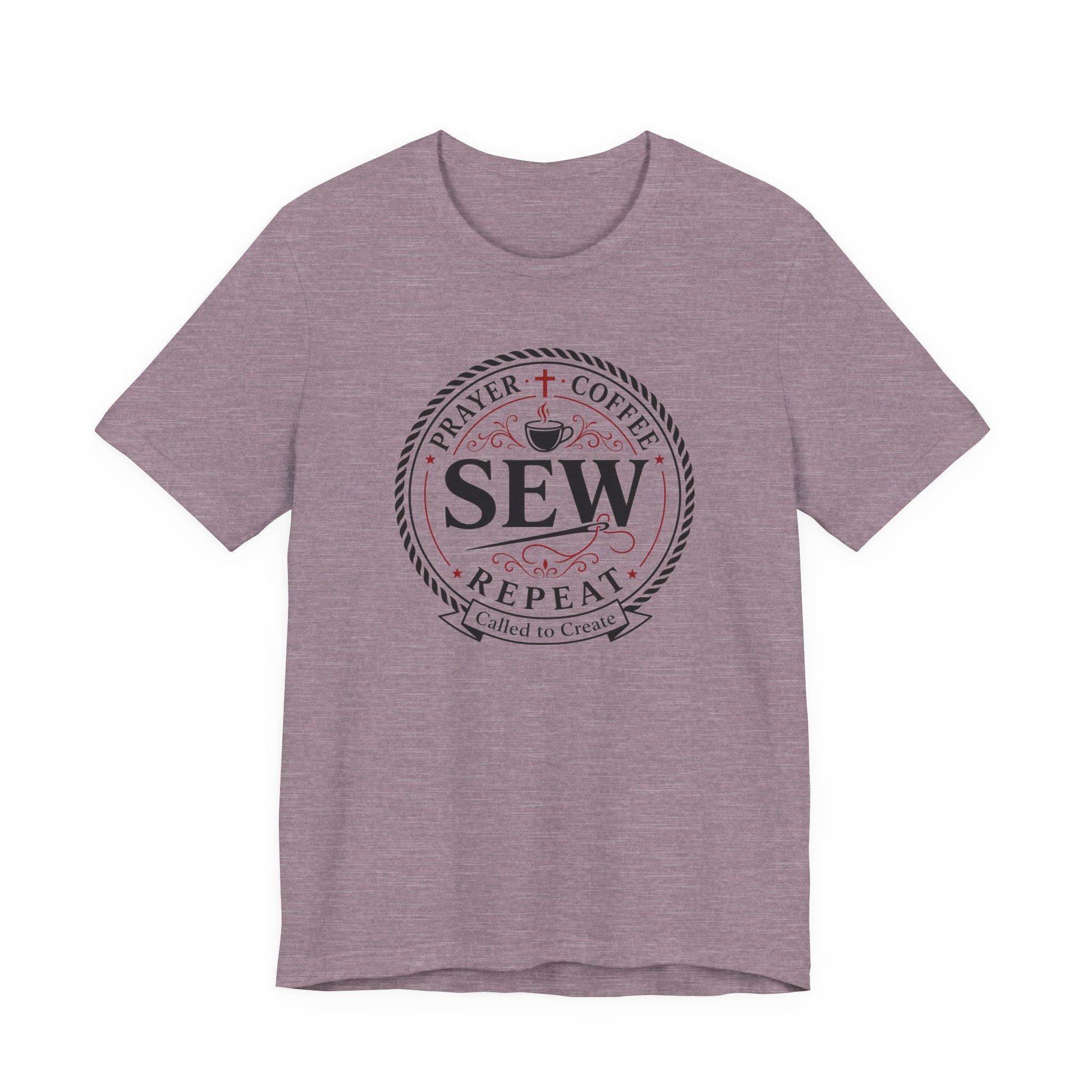 Prayer + Coffee + Sew + Repeat (Christian Tee)