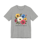 Growing In Grace (Floral Christian Tee)