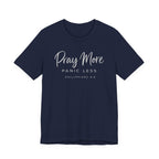 Pray More Panic Less (Christian Tee - Dark Colors)