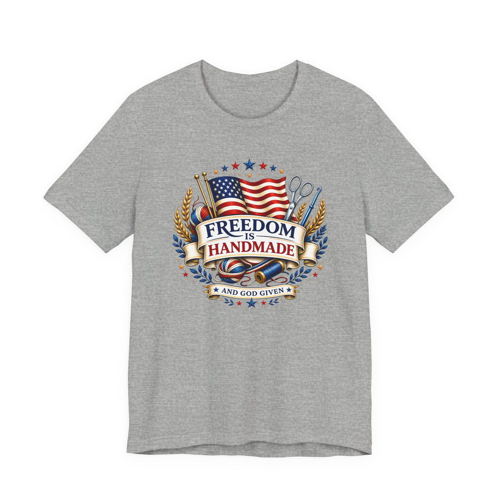 USA Freedom is Handmade and God Given (Patriotic Maker Tee)