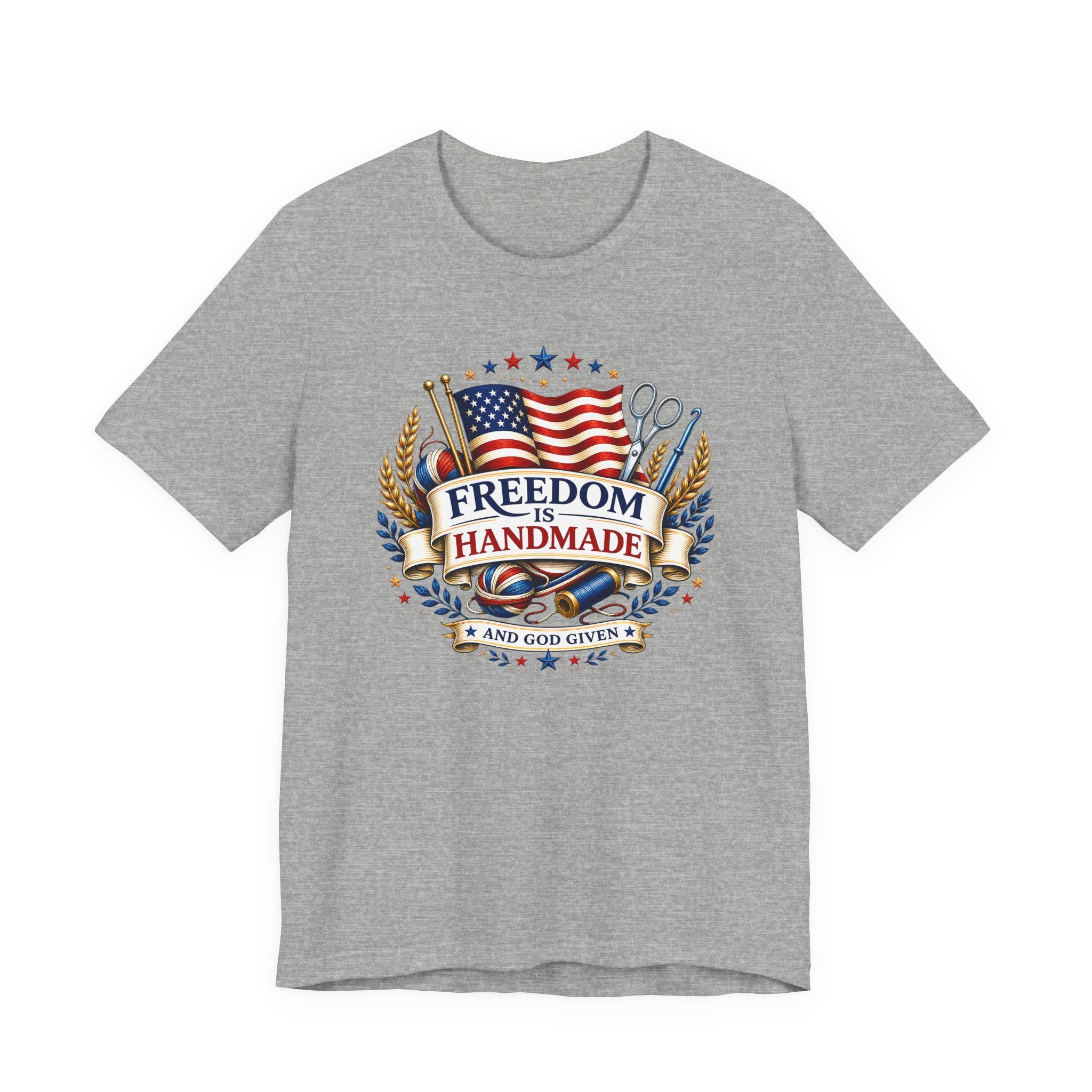 USA Freedom is Handmade and God Given (Patriotic Maker Tee)