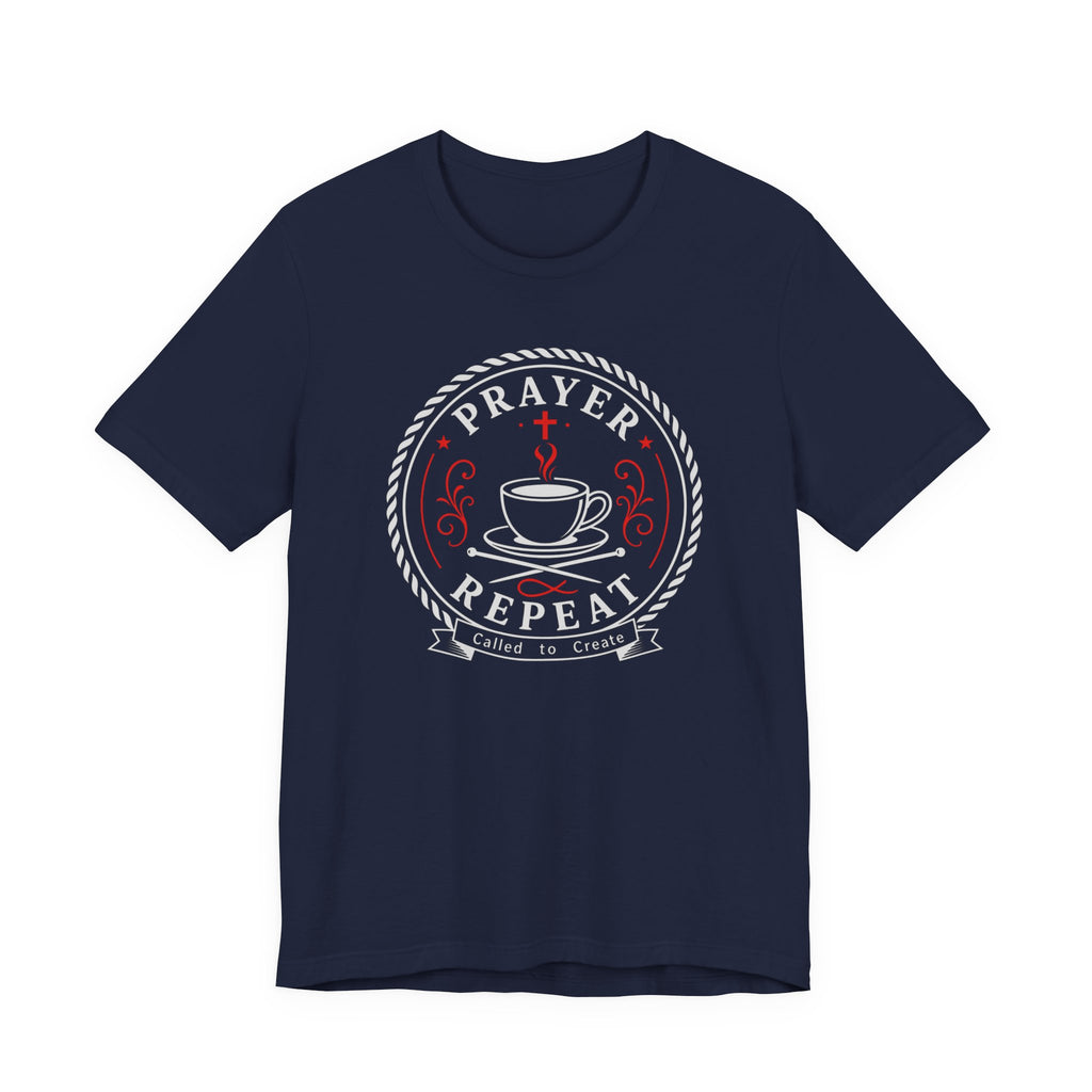 Prayer Coffee Knit Repeat (Christian Knitting Tee)
