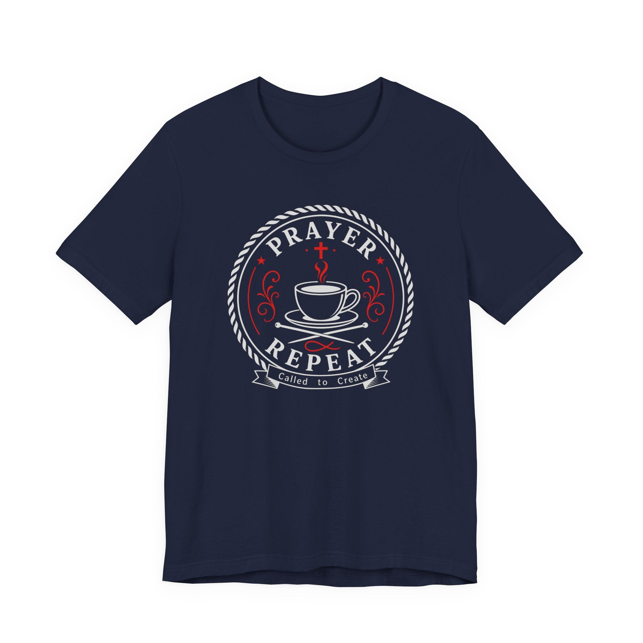 Prayer Coffee Knit Repeat (Christian Knitting Tee)