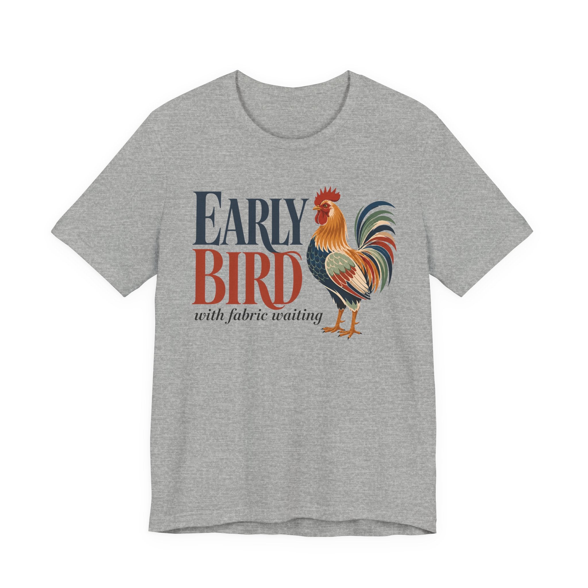 Early Bird With Fabric Waiting (Sewing Tee)