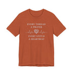 Every Thread A Prayer Every Stitch Heartbeat (Christian Sewing - Dark Tee)