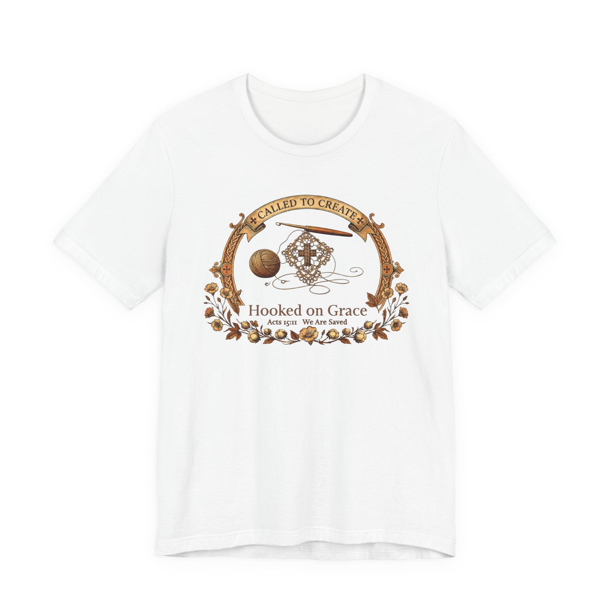 Hooked on Grace (Crochet Lovers Christian Tee)