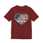 Americana Quilted Heart 250 (Patriotic Quilter's Tee)