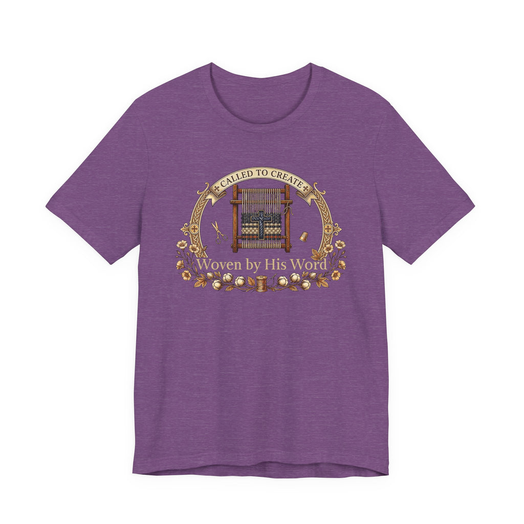 Woven By His Word (Christian Weaver - Dark Tee)